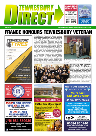 Tewkesbury Direct Magazine April 2016