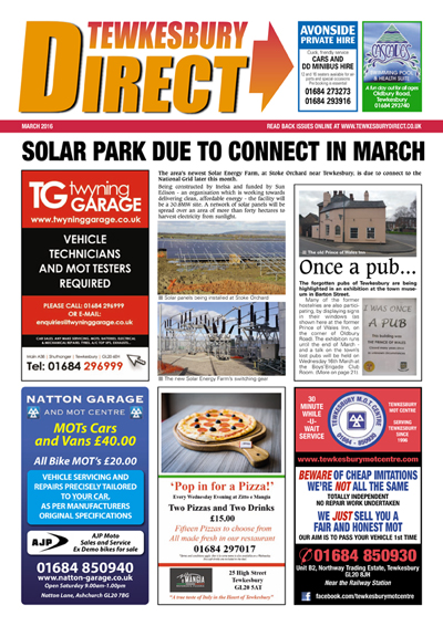 Tewkesbury Direct Magazine March 2016