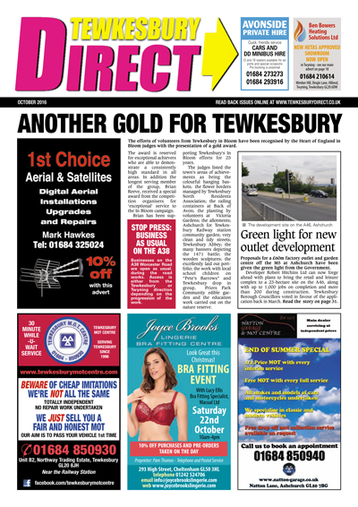 Tewkesbury Direct Magazine October 2016