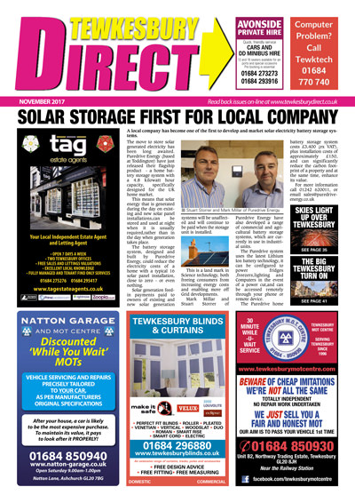 Tewkesbury Direct Magazine November 2017