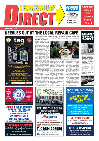 Tewkesbury Direct Magazine February 2018