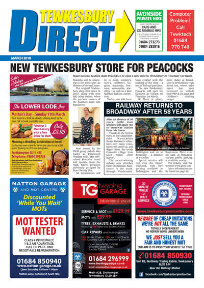 Tewkesbury Direct Magazine March 2018