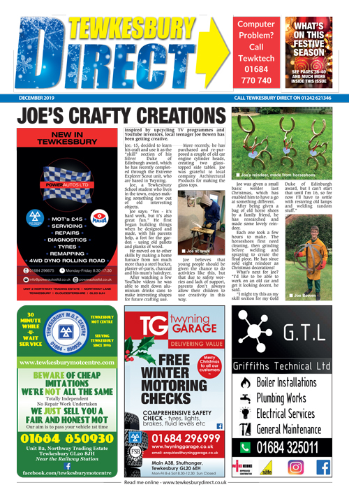 Tewkesbury Direct Magazine December 2019