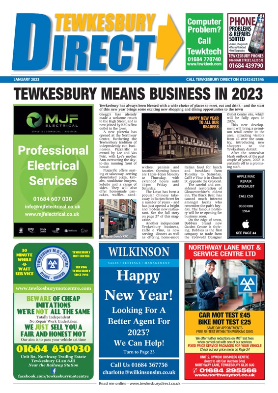 Tewkesbury Direct Magazine January 2023