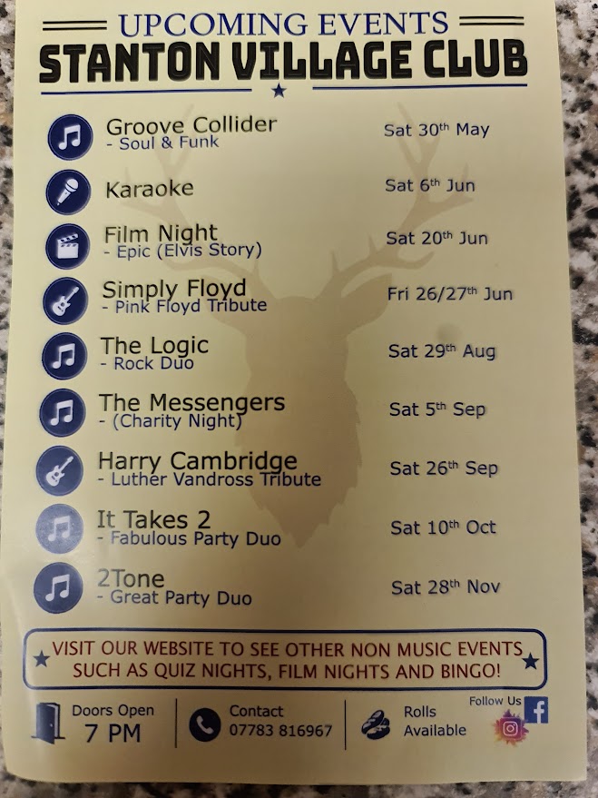 Stanton Village Club Events