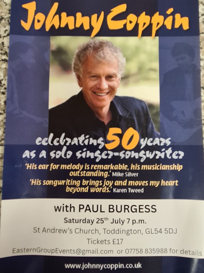 Johnny Coppin – Paul Burgess – 25th July