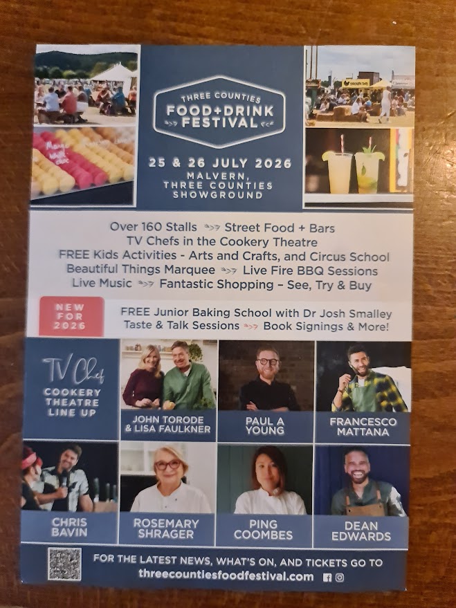 Three Counties Food And Drink Festival – 25th-26th July 2026