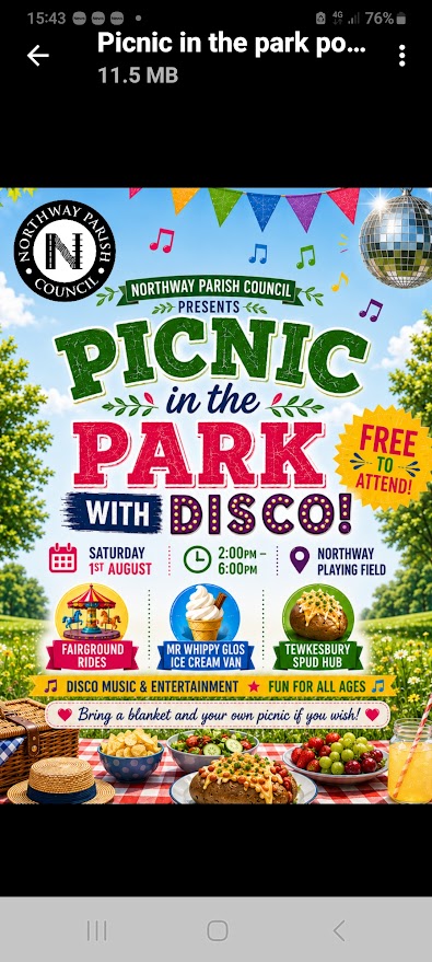 Picnic In The Park – Northway – 1st August 2026